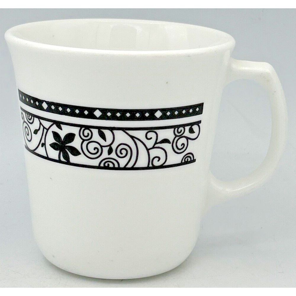 Vintage Corning Ware Cup Mug Winding Gate Coffee Tea Black USA